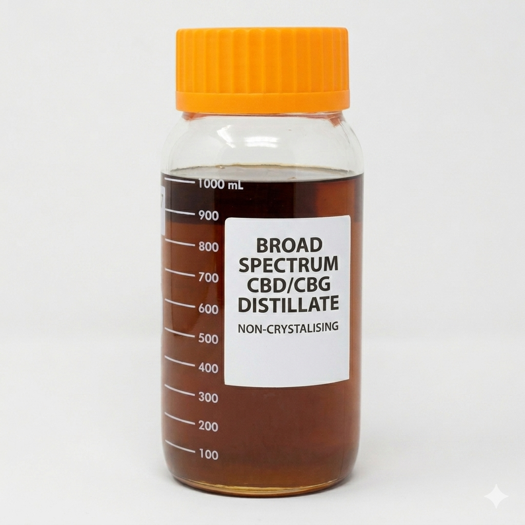 CBD/CBG Distillate Non-Crystalising
